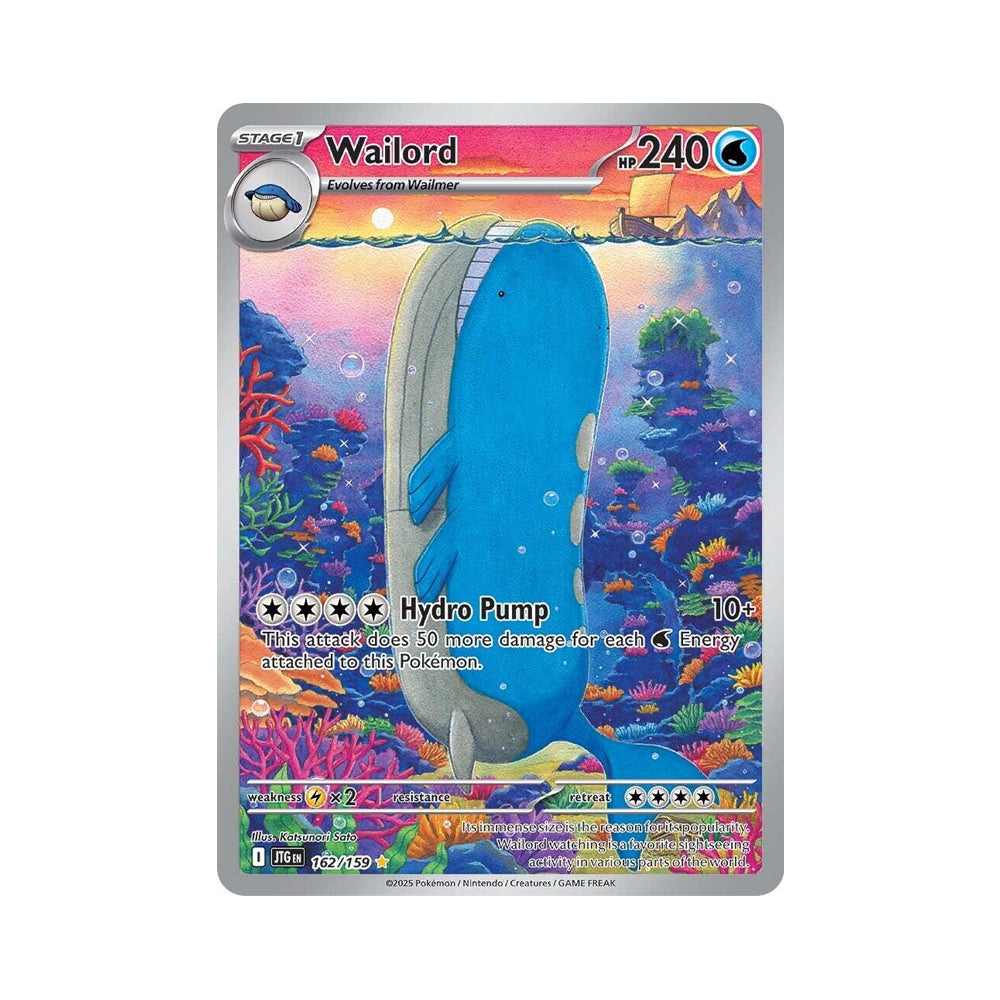 2025 Pokemon JTG-EN - Wailord #162 - Journey Together Illustration Rare -  Ungraded Card