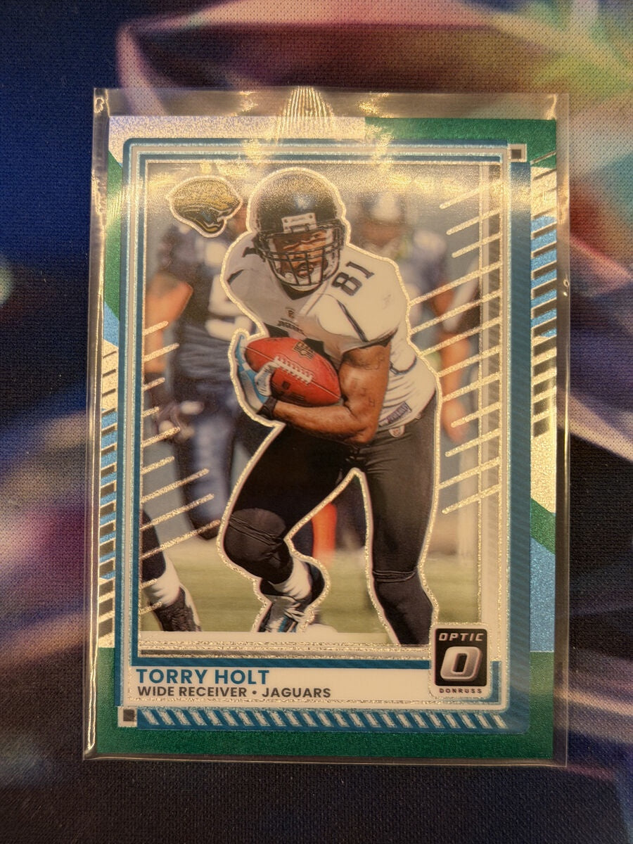 Torry Holt Jazz Glitter Prizm Front - 2025 Donruss Optic