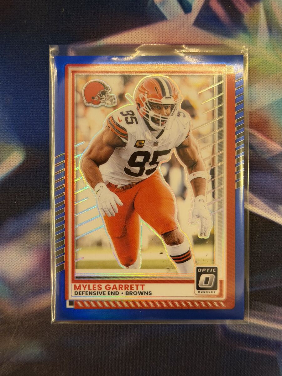 Myles Garrett Blue Prizm Front - 2025 Donruss Optic