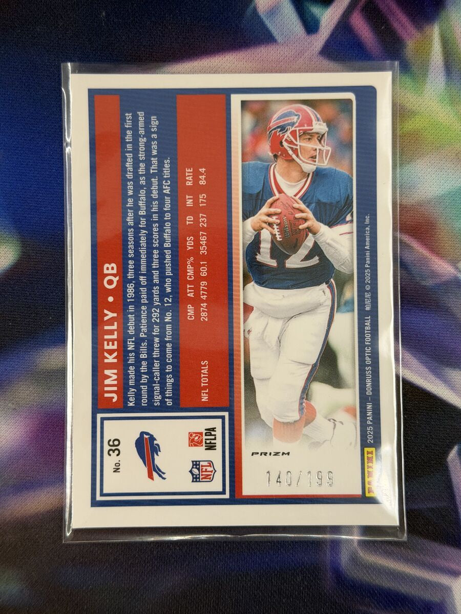 Jim Kelly Flex Prizm Back - 2025 Donruss Optic