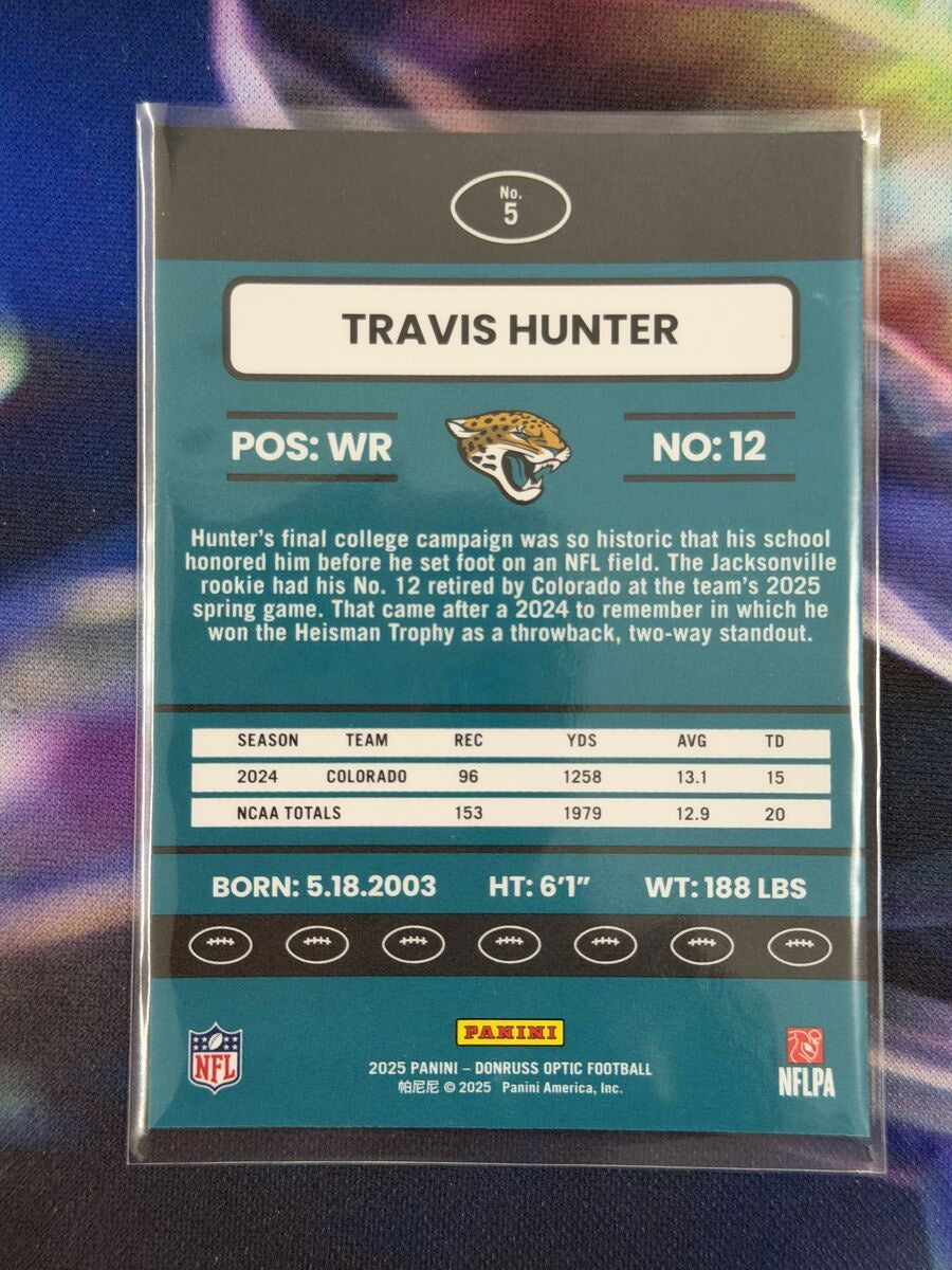 Travis Hunter Rated Rookie Retro Back - 2025 Donruss Optic
