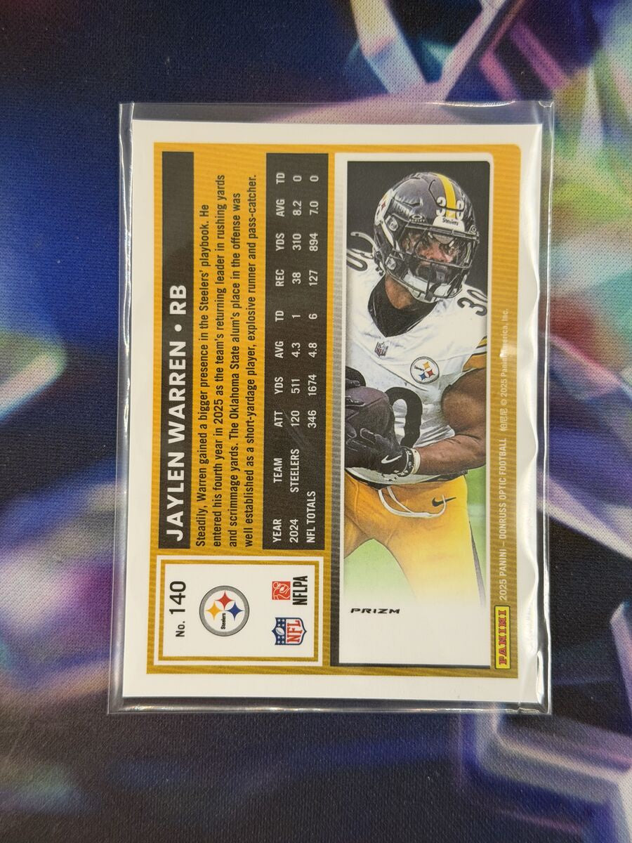 Jaylen Warren Holo Back - 2025 Donruss Optic